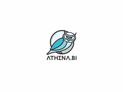 Logo Proposal for Athena.BI athena bird clean clever creative design greece idea logo owl simple smart vector