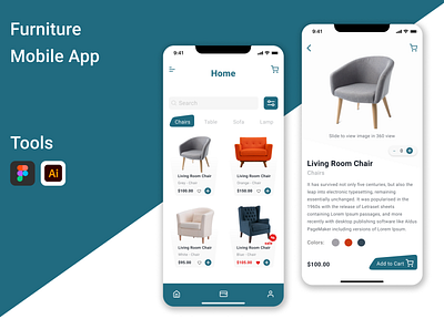 Furniture UI app design artwork design furniture furniture app furniture ui mobile app design ui ui design userinterface design ux ux design vector