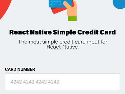 Simple credit card input for React Native