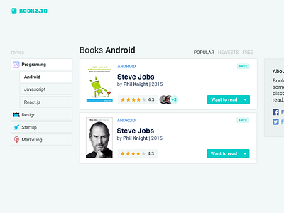 Bookz 2 book books ui