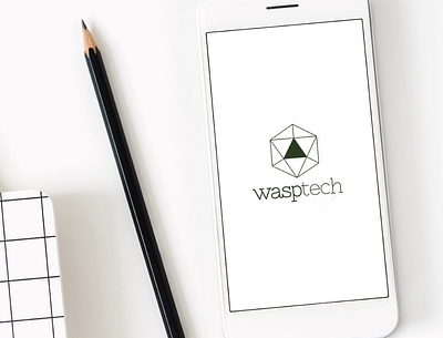 Logo Wasptech app branding design graphic design logo typography vector web
