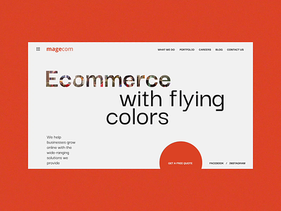 Magecom home page design animation developer portfolio gsndesign magecom minimal motion design typography ui ux web web design webdesign website
