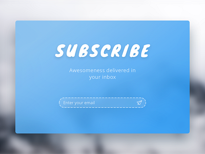 Subscribe daily ui day 026 email frosted subscribe web
