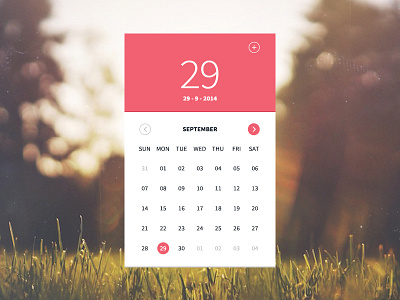 Calendar Widget calendar flat minimal simple ui widget