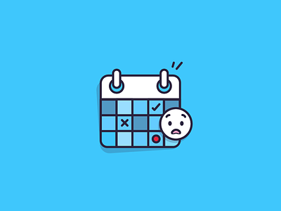 Illustration - Time's running out! blue calendar flat gift icons illustration outline