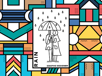 RAIN art branding design flat illustration illustrator logo ui vector