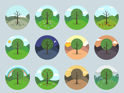 Lil Stories - Weather Icons by Ian Main on Dribbble