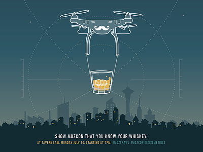 MozCon Whiskey Challenge Poster kissmetrics mozcon poster quadcopter whiskey