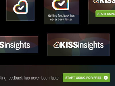 KISSinsights banners ready for distribution ad banners kissinsights