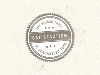 Satisfaction seal badge guarantee kissmetrics satisfaction seal