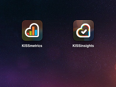 KISSmetrics & KISSinsights iPad home screen icons icons ipad kissinsights kissmetrics