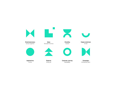 Abstract icons | Creatief Station abstract branding icons mark