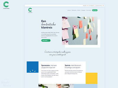 Design website Creatief Station colorful responsive webdesign website
