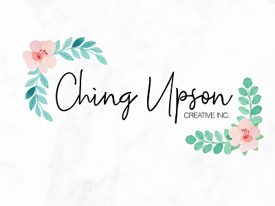 Ching Upson creative Inc. boutique logo branding package creative logo custom logo design floral logo handwritten logo logo design signature logo simple logo