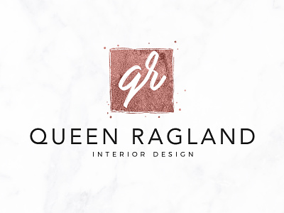 Queen Ragland Interior Design boutique logo branding package creative logo custom logo design floral logo handwritten logo logo design signature logo simple logo