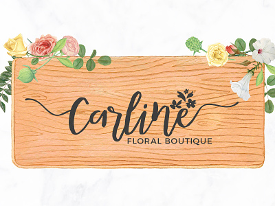 Carline boutique logo branding package creative logo custom logo design floral logo handwritten logo logo design signature logo simple logo