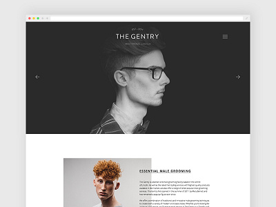 The Gentry 2016 web WIP barber design desktop hipster layout minimal responsive the gentry ui web website