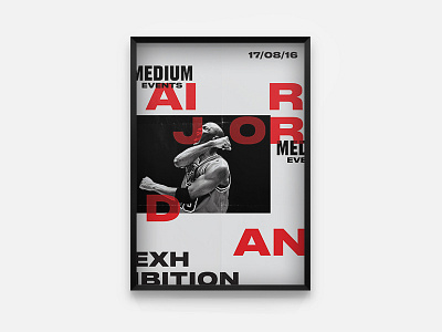 Medium Events Air Jordan Poster air brutalist graphic design jordan medium events poster print type typography