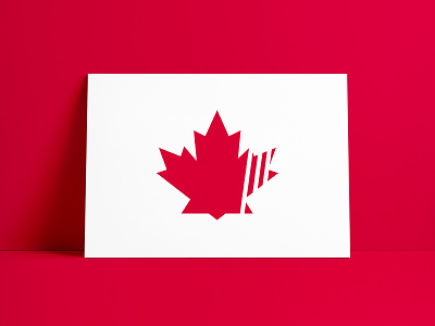 Canada Day 🇨🇦 brand branding canada card day flag icon logo minimal minimalist poster red