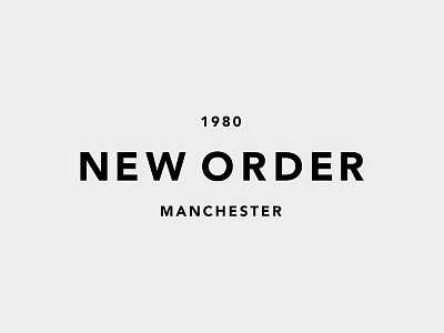 New Order branding identity logo mark minimal minimalist mono music new order simple type typography