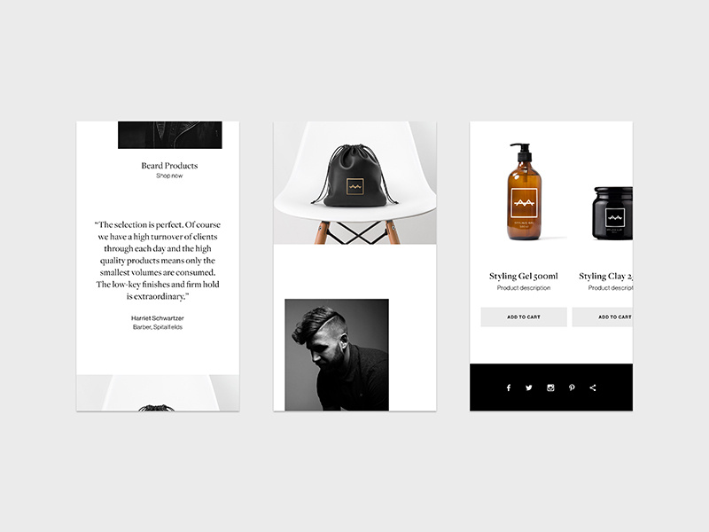 MB by The Gentry Mobile web 1 responsive mobile website ux user interface ui brand fashion minimal typography logo branding
