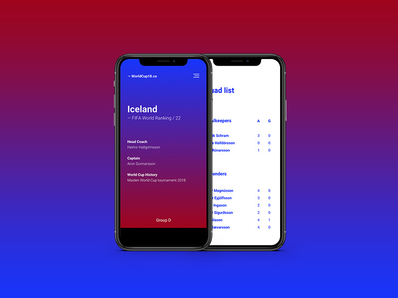 WorldCup18.co – Iceland iceland branding minimal website ux ui data digital responsive football world cup