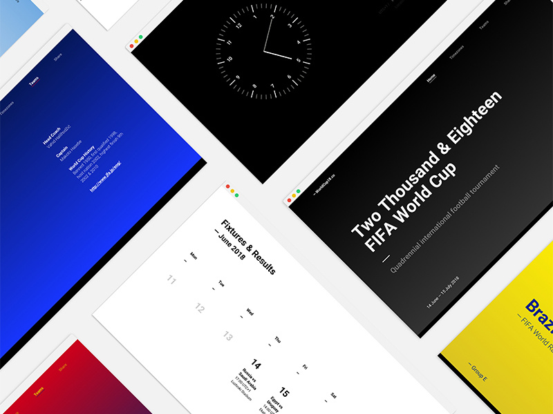 Dribbble desktop screens