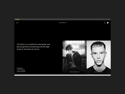 The Gentry Visual Identity — Web / Home branding design digital layout minimal responsive typography ui ux web website