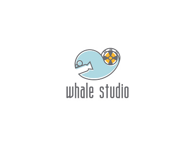 Whale studio logo branding design logo logo design vector