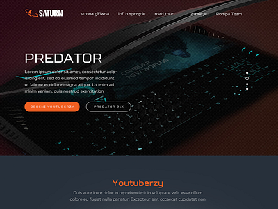 Predator - Landing Page acer landing page lp notebook predator ui ux website