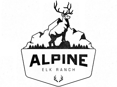 Alpine Logo branding elk identity illustration logo logo design logotype ranch retro vintage