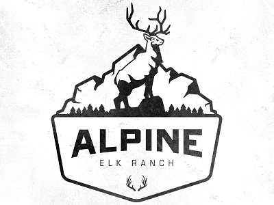 Alpine Logo Rebound branding elk identity illustration logo logo design logotype ranch retro vintage