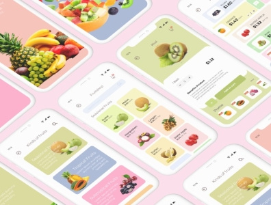 Fruit Shop Apps app branding design graphic design illustration minimal ui uidesign ux