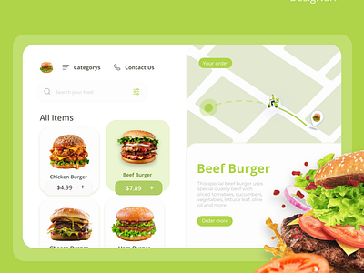 Burger Apps | Food Delivery animation app branding design graphic design illustration minimal typography ui uidesign ux vector web website