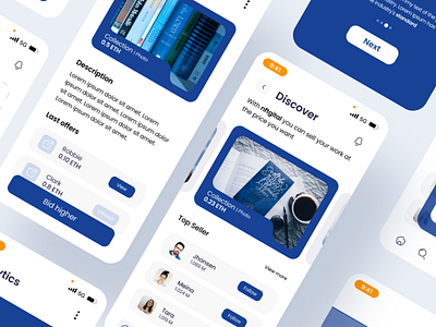 NFTgital | UI Design app branding design flat graphic design illustration minimal typography ui uidesign ux