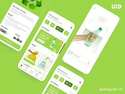 Recycling App | UI Design app branding design graphic design illustration ui uidesign ux