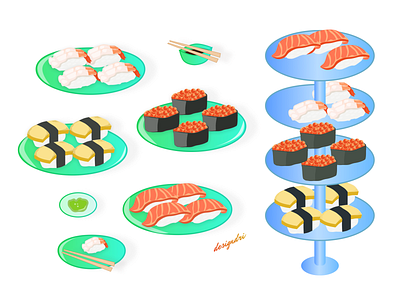 Japanese Food Illustration | Sushi