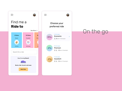 On the go app book a ride branding design elderly ios design ola ride travel uber ui ux web