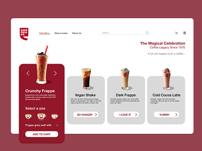 CCD branding coffee commercial design illustration ios design ui ux web