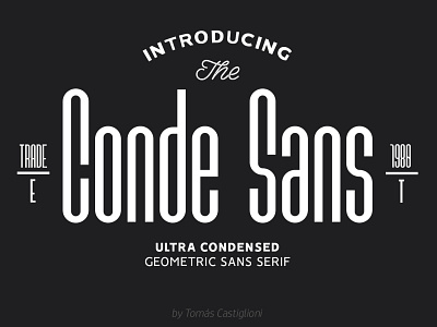 Conde Sans Font - Free Download big font bold font condensed font free font freebie lettering typography