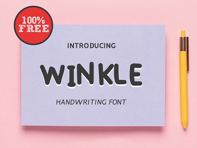 Free Winkle Handwriting Font branding calligraphy fonts free fonts freebie handwriting fonts lettering script fonts typography