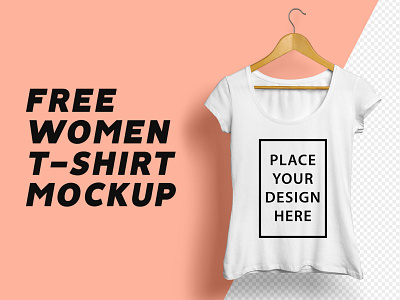 Freebie: Women T-Shirt Mockup by Graphic Design Junction on Dribbble