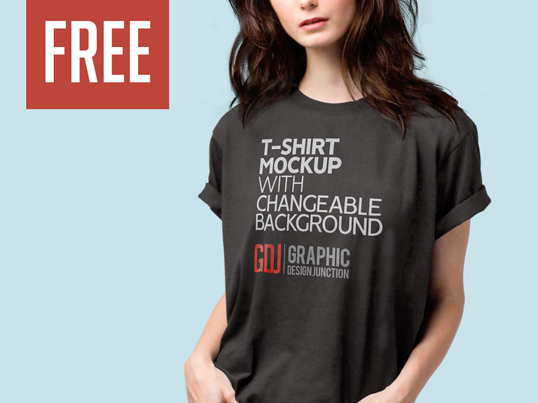 Freebie: T-shirt Mockup (PSD) by Graphic Design Junction on Dribbble