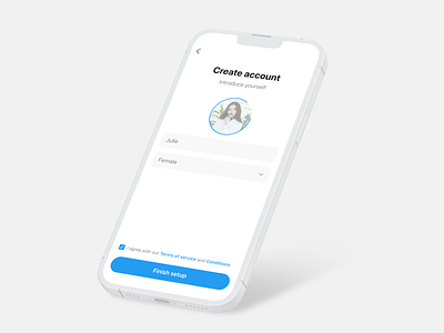 Create Account Screen app design ui ux