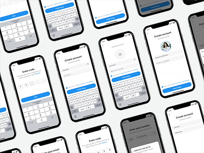 Account Setup UI States animate animation app design figma ios mobile motion motion graphics typography ui ux web