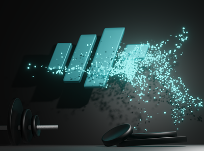 GymForce 3D 3d art blender3d design logo