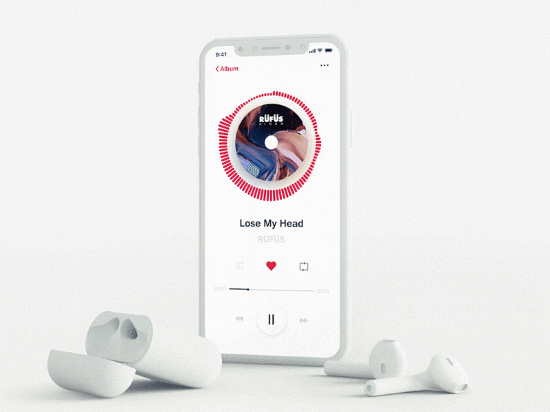 Music Player - IOS animation concept music music app ui