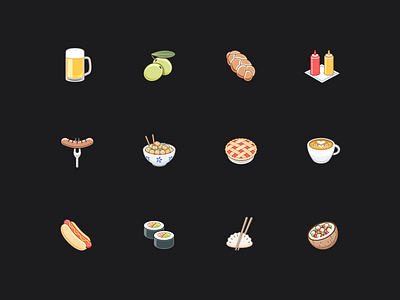 Zero icons - 1 app banking emoji fintech food icons ios iphone zero