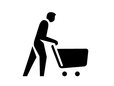 Re: Shopping black gray holidays icon people pictogram shop shopping spree