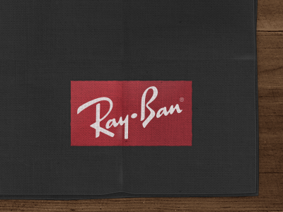 Ray·Ban cleaning cloth black cleaning cloth ray ban red texture white